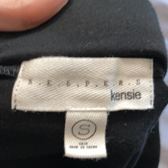 Kensie Black Strapless Flared Top - Picture 9 of 11